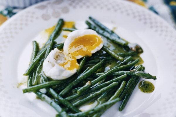 Haricots Verts med sardelldressing