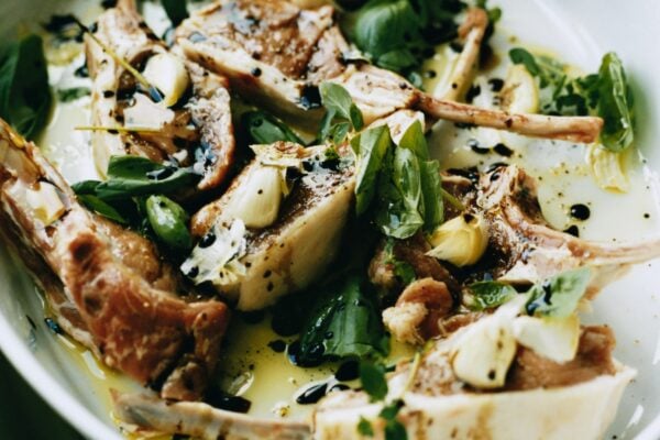 Marinerade lammkotletter med balsamvinäger