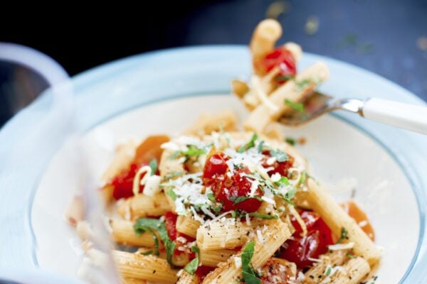 Pasta Rigatini Quadri med förlorat lamm