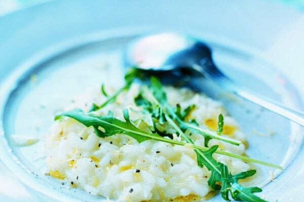 Risotto med citron och rucola