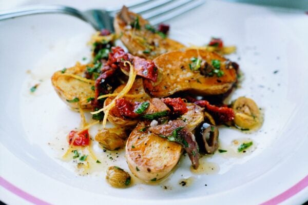 Rostad potatis med tomater & sardeller